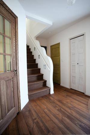 二階への階段
ふわふわ雲みたいですね。